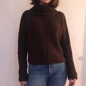 Brown Turtle Neck Sweater